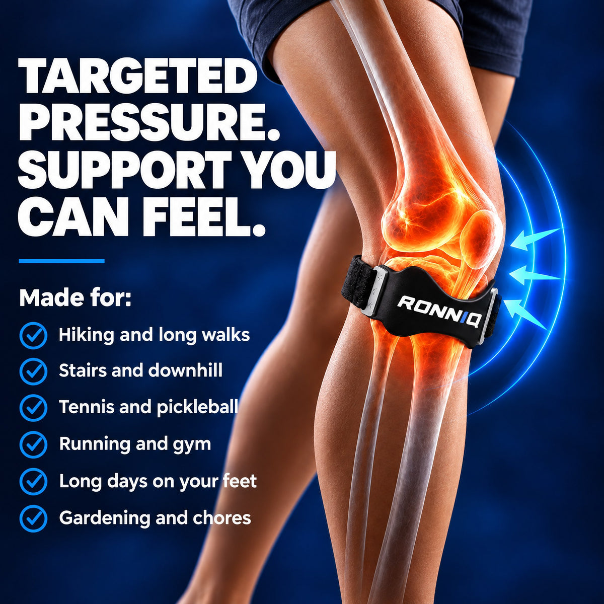 Ronniq | Support right under the kneecap